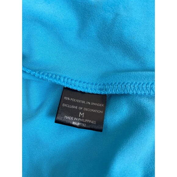 Josie Natori Drape Midi Turquoise Dress Women's Medium Twist V-neck Waist NWT - Picture 9 of 12